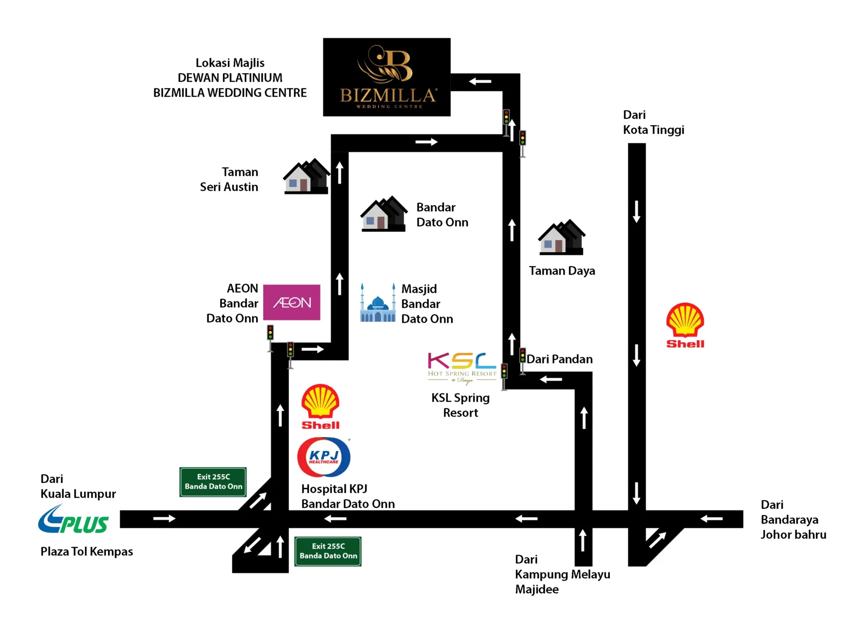 Peta lokasi Grand Hall Eco Palladium, Eco Palladium, Johor Bahru